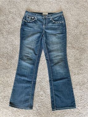 Earl Jean Women's Bootcut Jeans Bling Rhinestone Flap Pocket Y2K 29” Inseam